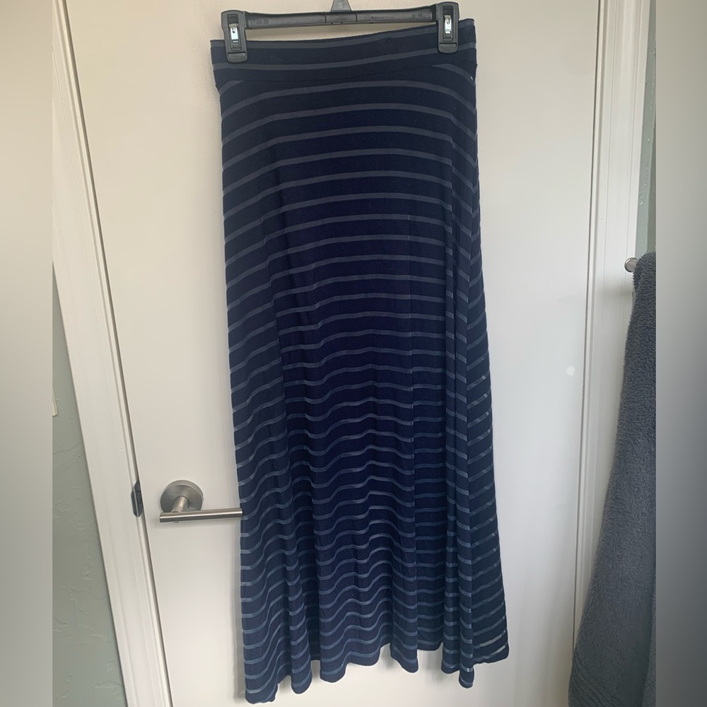 INC International Concepts Blue Maxi A-Line Skirt